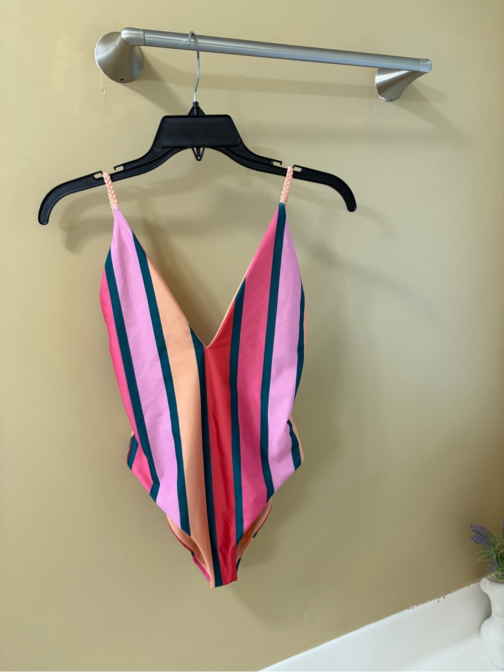 5/$25 One Piece Striped Swimsuit S/M